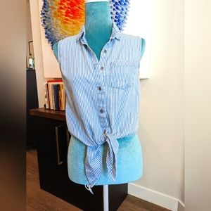 Blue striped blouse